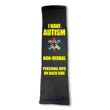 Load image into Gallery viewer, Autism - Non-Verbal Seat Belt Cover - Multicolor Puzzle Piece