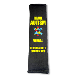 Autism - Verbal Seat Belt Cover - Multicolor Puzzle Piece