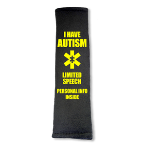 Autism - Limited Speech Seat Belt Cover